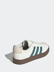 adidas White VL Court 3.0 Suede Lace Kids Trainers - Image 4 of 9