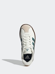adidas White VL Court 3.0 Suede Lace Kids Trainers - Image 6 of 9