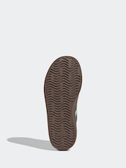 adidas White VL Court 3.0 Suede Lace Kids Trainers - Image 7 of 9