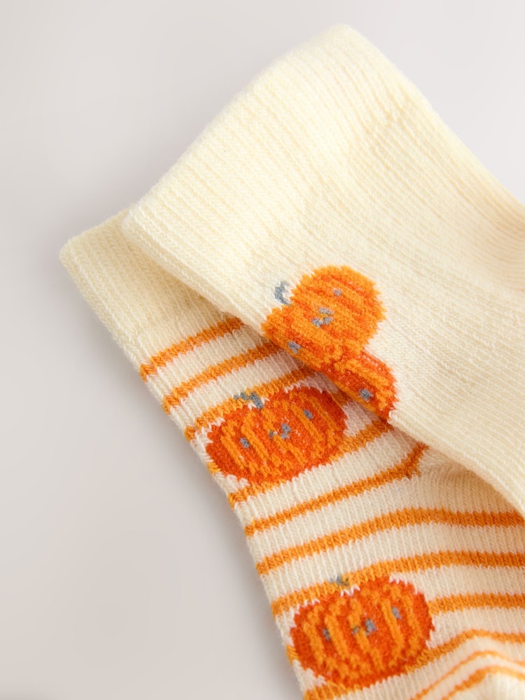 Orange Baby Halloween Pumpkin Socks 2 Pack (0mths-2yrs) - Image 3 of 3 Orange Baby Halloween Pumpkin Socks 2 Pack (0mths-2yrs) - Image 3 of 3