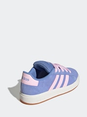 Flieder - adidas Grand Court 00s Suede Lace Kids Trainers - Bild 4 von 9