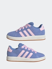 Flieder - adidas Grand Court 00s Suede Lace Kids Trainers - Bild 5 von 9