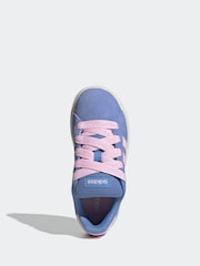 Flieder - adidas Grand Court 00s Suede Lace Kids Trainers - Bild 6 von 9