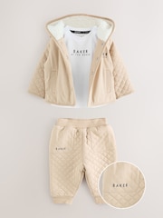 Baker by Ted Baker Quilted Jacket T-Shirt and Trousers Set - Image 1 of 16