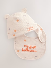 برتقالي - My First Halloween Hat and Bib Set (0-12mths) - صورة 4 من 6