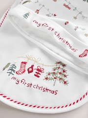 Red My First Christmas Hat And Bib Set (0-12mths) - Image 3 of 3