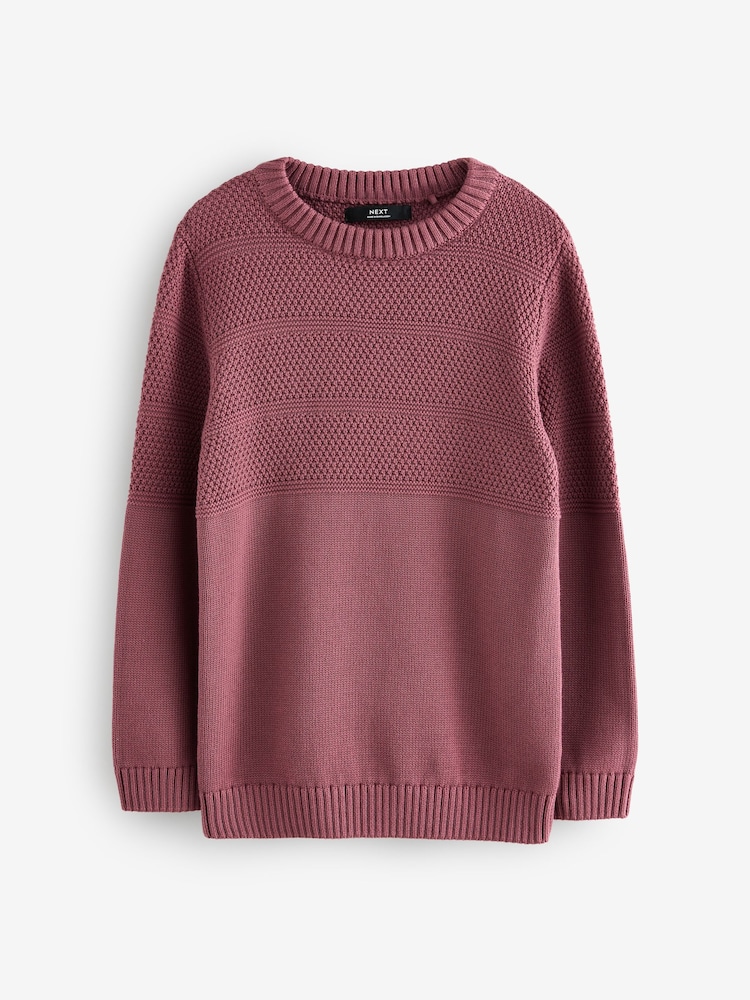 Mauve Purple Long Sleeve Knitted Jumper - Image 1 of 1 Mauve Purple Long Sleeve Knitted Jumper - Image 1 of 1