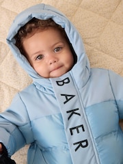 Baker by Ted Baker Blue Shower Resistant Snowsuit - Image 4 of 16
