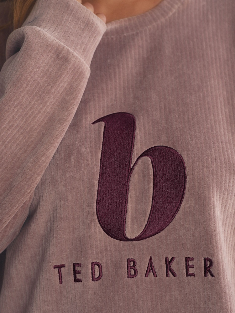 Sweat à Manches Bouffantes Ted Baker – Rose, Taille 4, Femme, Coton, Occasion Très Bon état