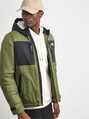 Snowdonia Green Showerproof Wadded Colour Block Jacket - Image 1 of 4