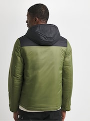 Snowdonia Green Showerproof Wadded Colour Block Jacket - Image 2 of 4