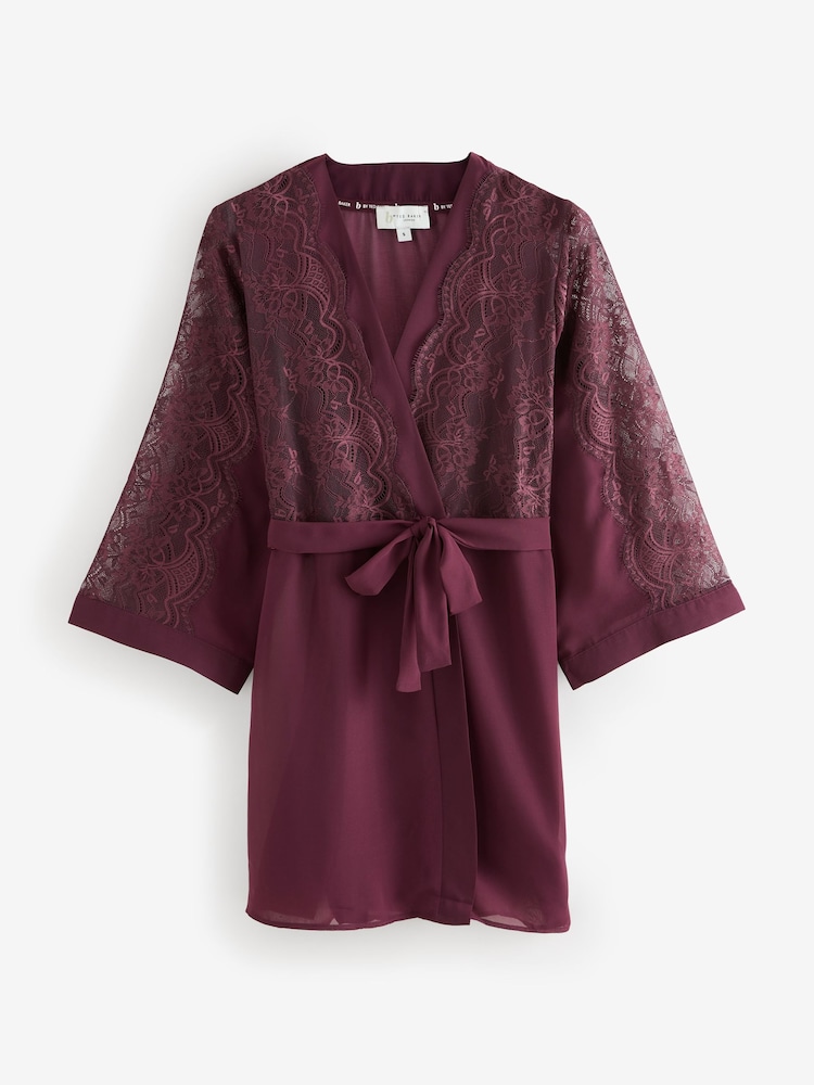 Buy B By Ted Baker Burgundy Lace Chiffon Robe from the Next UK