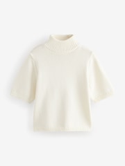 Ecru White Turtle Neck Knitted Jumper - Image 1 of 1