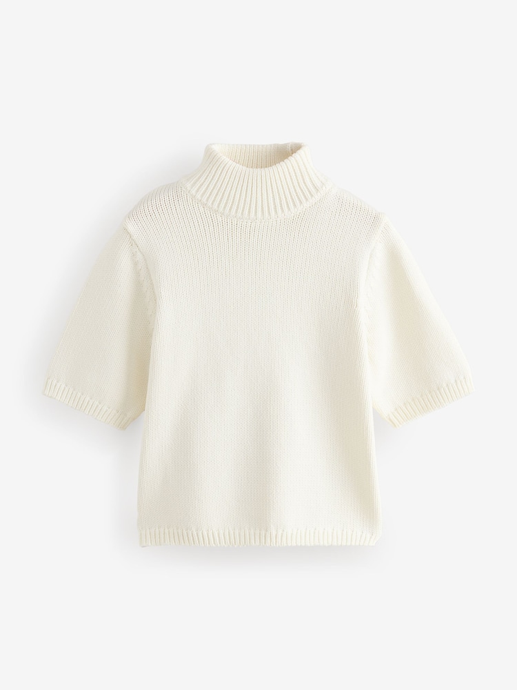 Ecru White Turtle Neck Knitted Jumper - Image 1 of 1