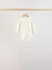 Ecru Fairy Mouse 5 Pack Long Sleeve Baby Bodysuits - Image 10 of 13