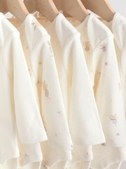 Ecru Fairy Mouse 5 Pack Long Sleeve Baby Bodysuits - Image 11 of 13