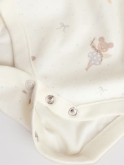 Ecru Fairy Mouse 5 Pack Long Sleeve Baby Bodysuits - Image 5 of 13