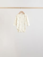 Ecru Fairy Mouse 5 Pack Long Sleeve Baby Bodysuits - Image 6 of 13