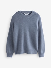Blue Long Sleeves Jumper with Rounded Neck - Image 1 of 1
