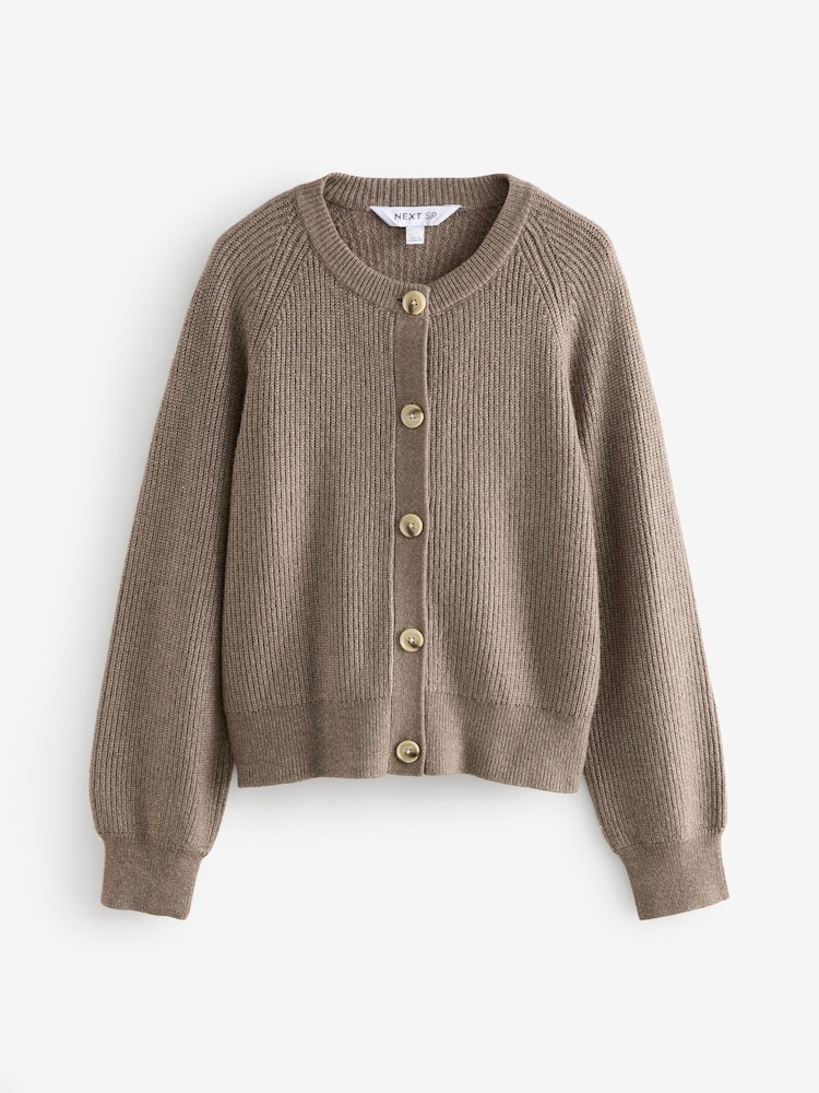 Mink Brown Long Sleeves Jumper with Rounded Neck - Image 1 of 1