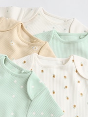 Sage Green Short Sleeve Baby Bodysuits 5 Pack - Image 9 of 13