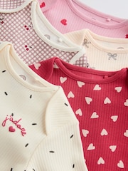 Red Baby Long Sleeve Bodysuits 5 Pack - Image 10 of 11