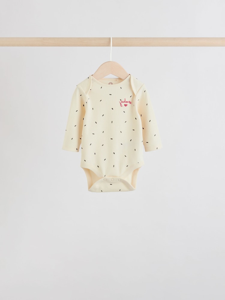 Red Baby Long Sleeve Bodysuits 5 Pack - Image 2 of 11