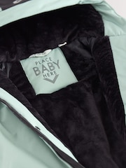 Baker by Ted Baker Sage Green Shower Resistant Colourblock Snowsuit - Image 5 of 9