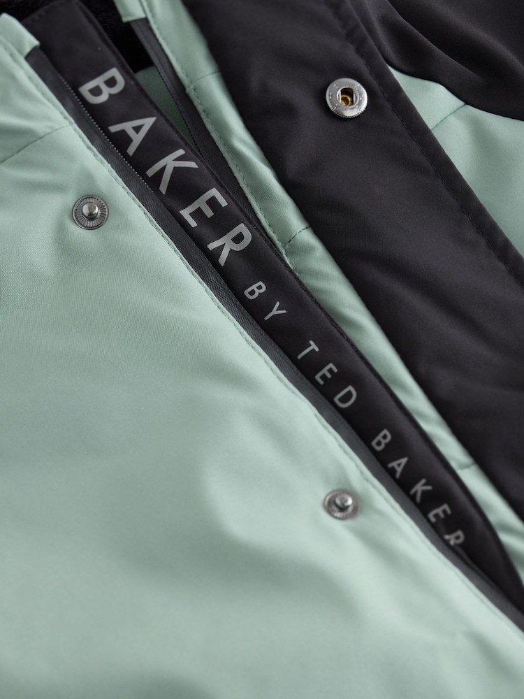 Baker by Ted Baker Sage Green Shower Resistant Colourblock Snowsuit - Image 9 of 9 Baker by Ted Baker Sage Green Shower Resistant Colourblock Snowsuit - Image 9 of 9