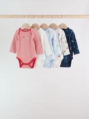 Red Baby London Long Sleeve Bodysuits 5 Pack - Image 1 of 14