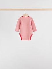 Red Baby London Long Sleeve Bodysuits 5 Pack - Image 4 of 14