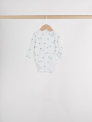 Blue Baby Elephant Long Sleeved Bodysuits 5 Pack - Image 5 of 15