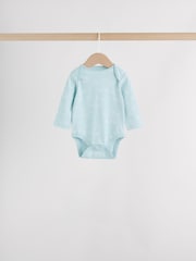Blue Baby Elephant Long Sleeved Bodysuits 5 Pack - Image 7 of 15