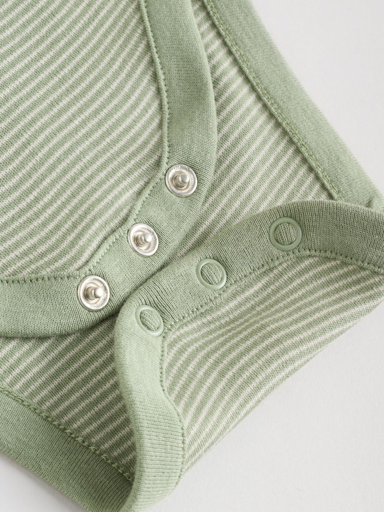 Blue/Brown Baby Long Sleeve Bodysuits 5 Pack - Image 13 of 13 Blue/Brown Baby Long Sleeve Bodysuits 5 Pack - Image 13 of 13