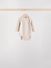 Brown Long Sleeve Baby Bodysuits 5 Pack - Image 3 of 14