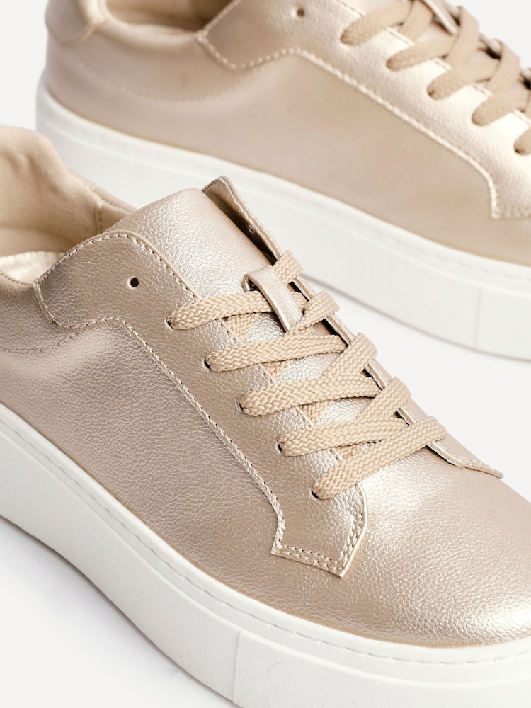 Золотой - Кроссовки Linzi Jersey Lace Up Flatform - Image 5 of 5