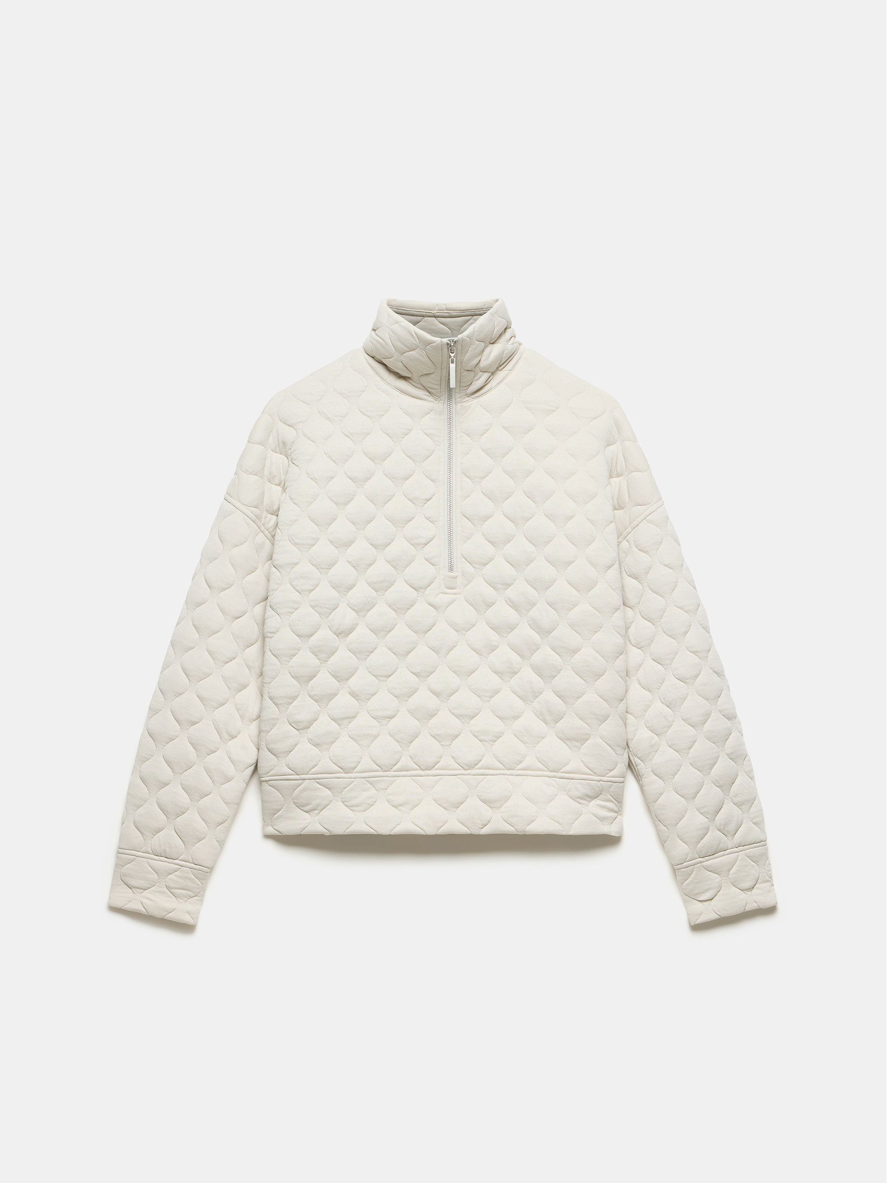 Buy Mint Velvet White Quilted Zip Sweatshirt from the Next