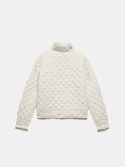 Mint Velvet White Quilted Zip Sweatshirt - Image 8 of 9
