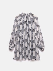 Mint Velvet Grey Abstract Print Mini Dress - Image 7 of 8