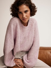 Mint Velvet Purple Lilac Wool Blend Jumper - Image 4 of 8