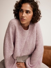 Mint Velvet Purple Lilac Wool Blend Jumper - Image 6 of 8