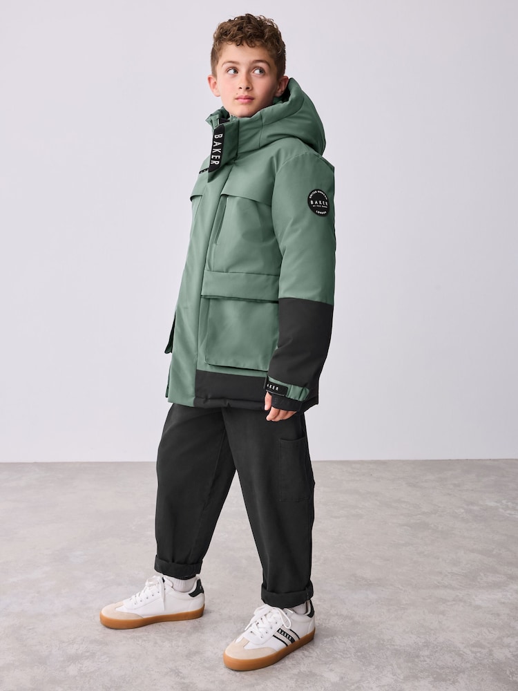 Baker by Ted Baker Shower Resistant Colourblock Parka Coat - Image 1 of 16 Baker by Ted Baker Shower Resistant Colourblock Parka Coat - Image 1 of 16