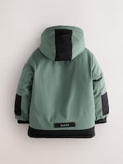 Baker by Ted Baker Shower Resistant Colourblock Parka Coat - Image 3 of 9