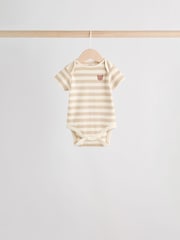 Chocolate Brown Baby Short Sleeve Bodysuits 5 Pack - Image 3 of 15