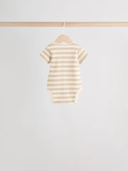 Chocolate Brown Baby Short Sleeve Bodysuits 5 Pack - Image 4 of 15