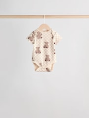 Chocolate Brown Baby Short Sleeve Bodysuits 5 Pack - Image 8 of 15