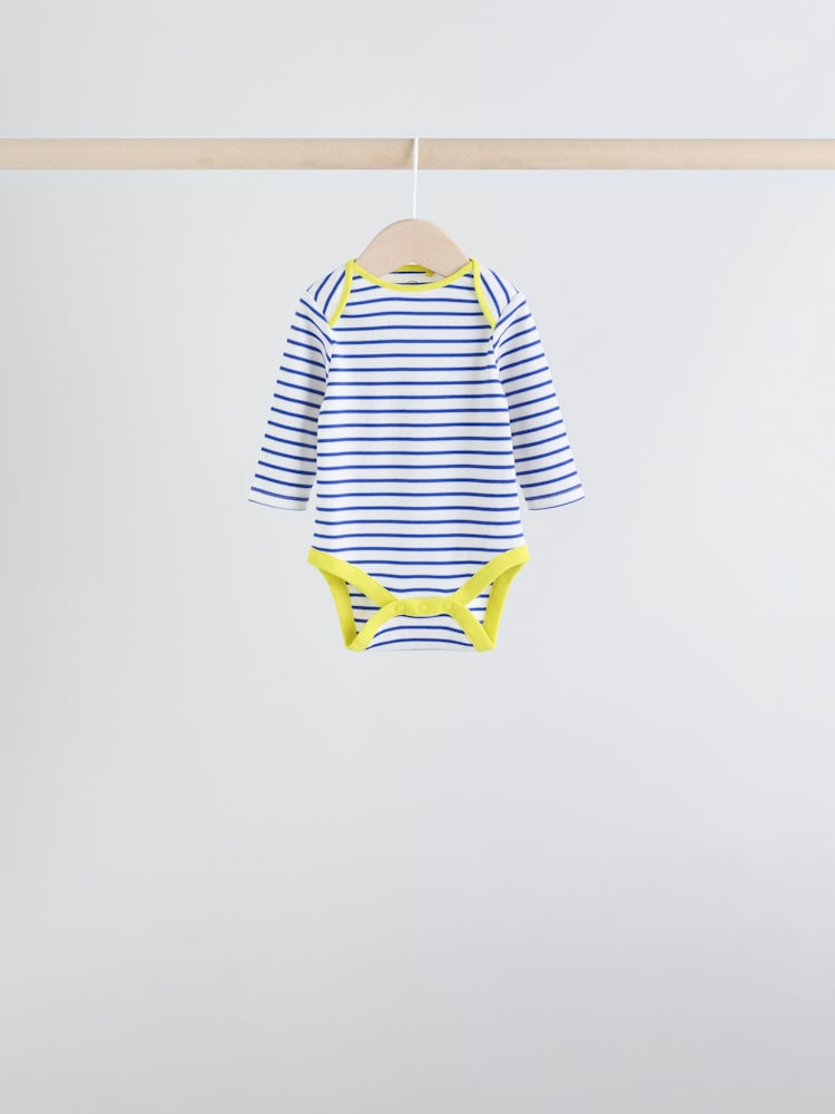 Bright Baby Long Sleeve Bodysuits 5 Pack - Image 2 of 14 Bright Baby Long Sleeve Bodysuits 5 Pack - Image 2 of 14