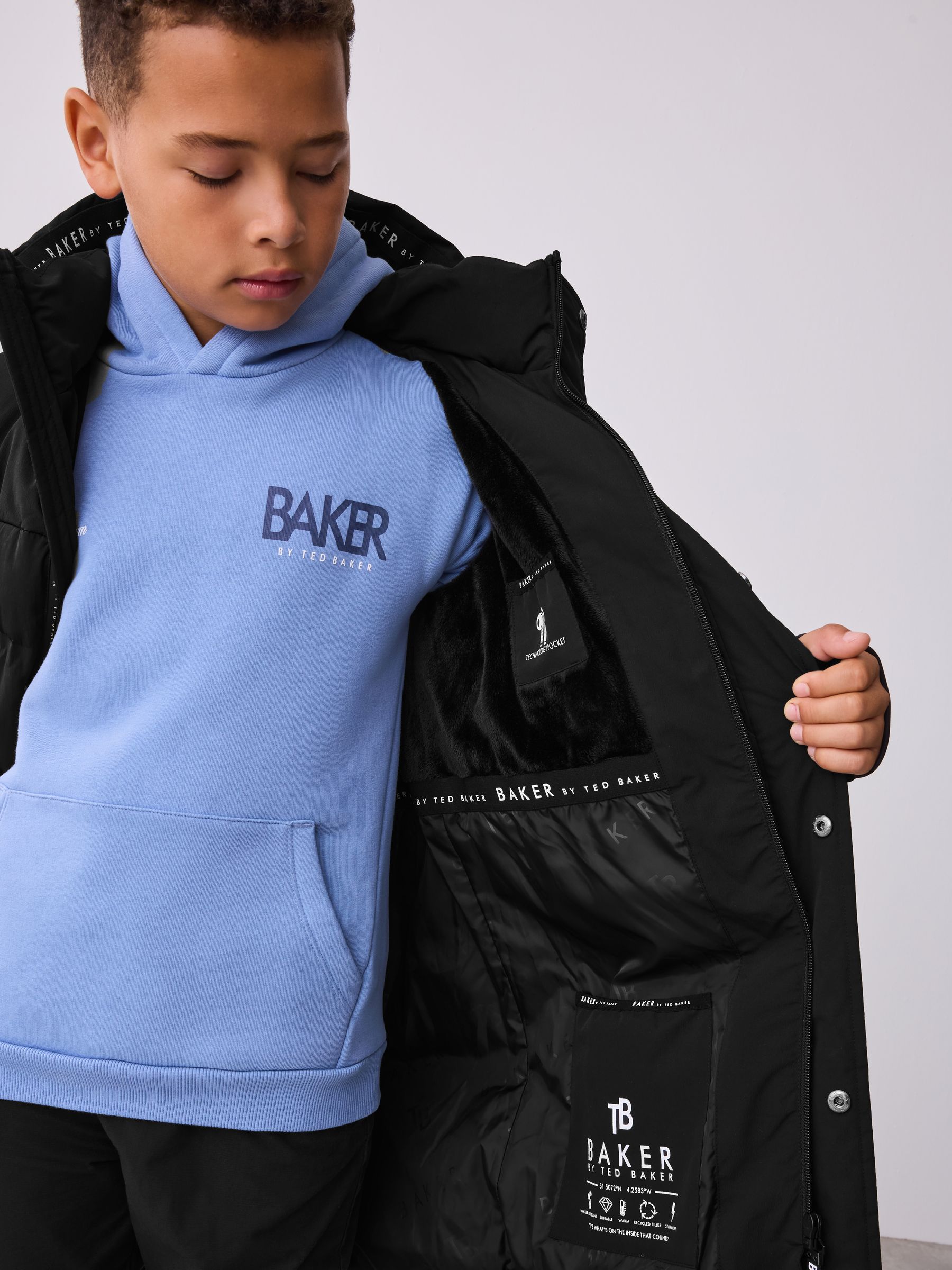 Buy Baker by Ted Baker Shower Resistant Longline Padded Coat