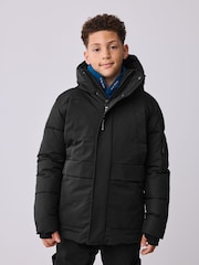 Baker by Ted Baker Shower Resistant Black Padded Coat - Image 1 of 14