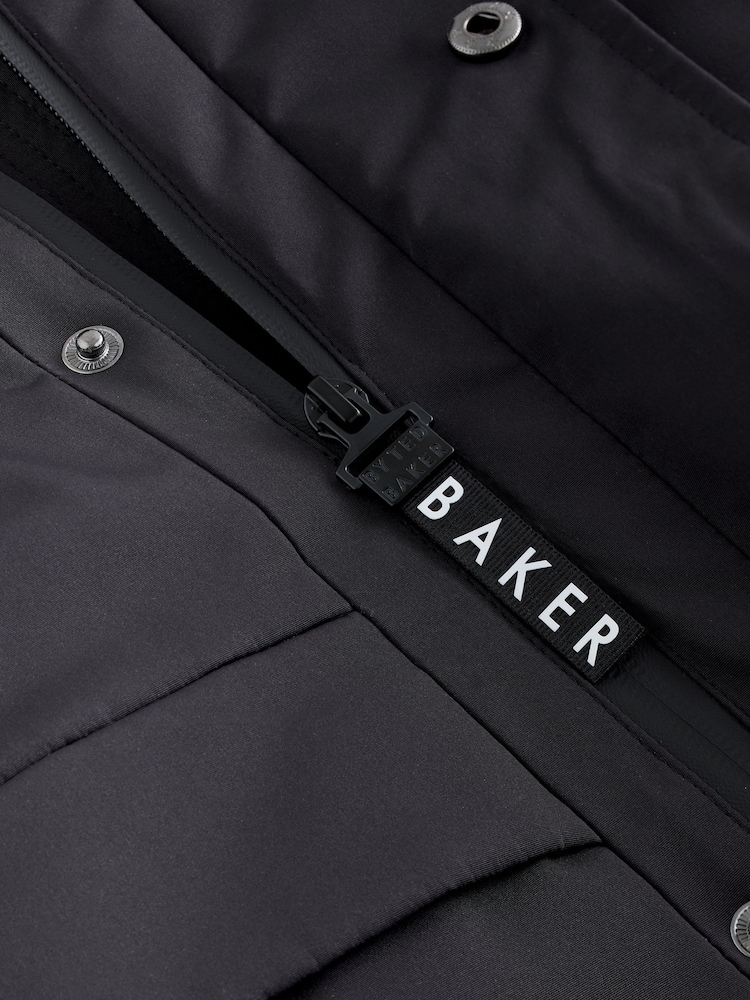 Baker by Ted Baker Shower Resistant Black Padded Coat - Image 14 of 14 Baker by Ted Baker Shower Resistant Black Padded Coat - Image 14 of 14